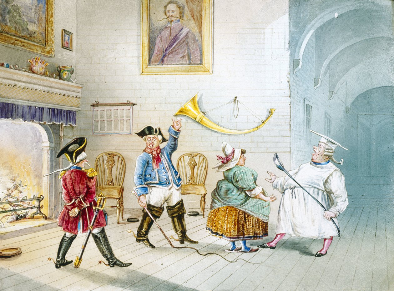 Jelenet Münchausen báróból (Munchhausen), 1850 körül alkotó: Unbekannter Künstler
