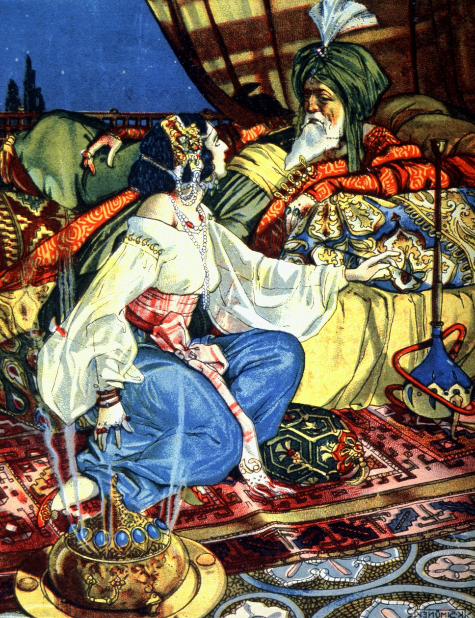 Seherazádé és a kalifa, 1920 körül (illusztráció) alkotó: Unbekannter Künstler
