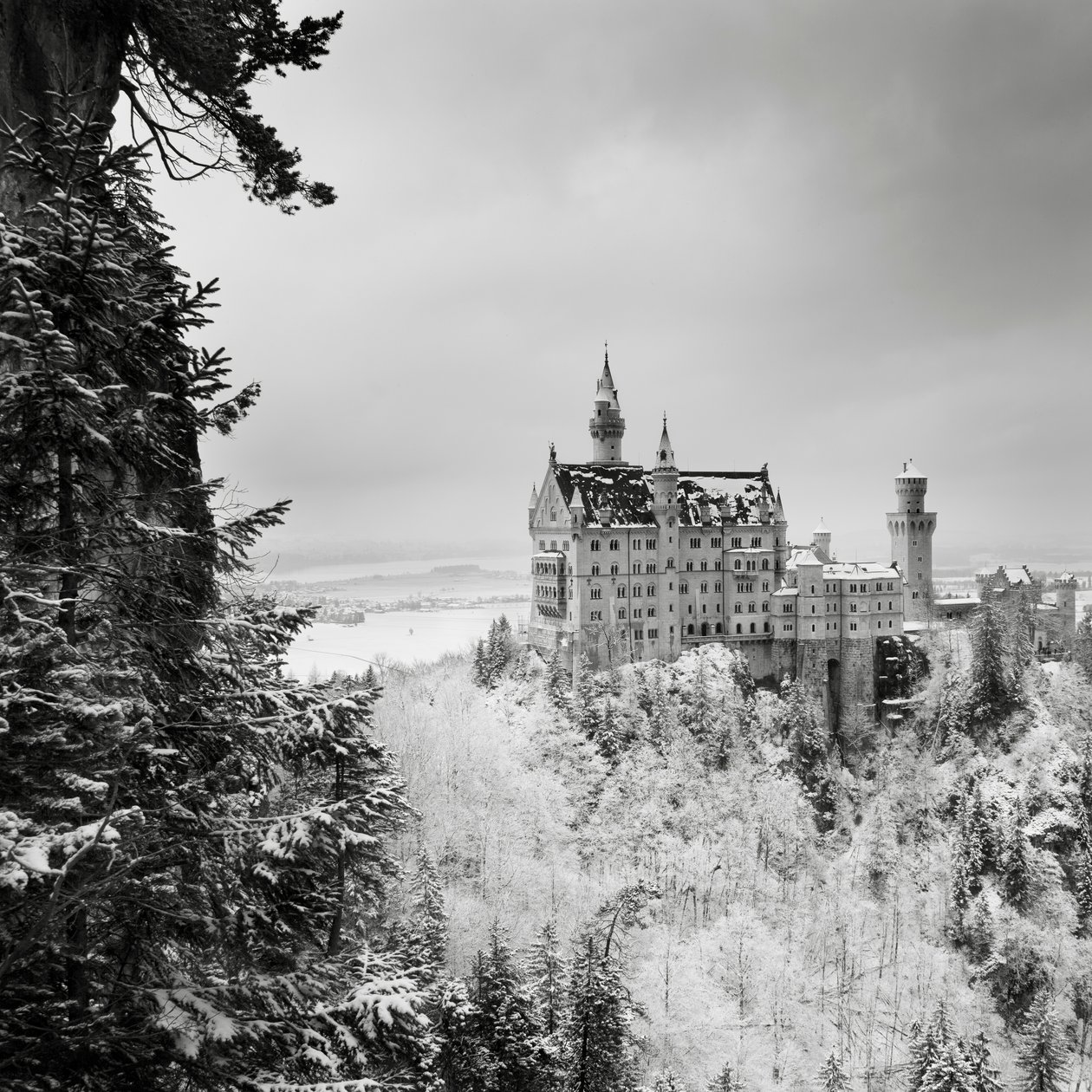 Neuschwanstein kastély, Füssen, Németország, 2013 (f/w fotó) alkotó: Leopold Blonder