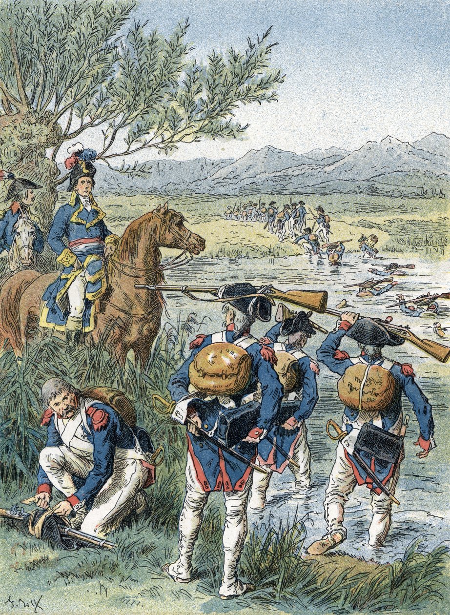 Második zürichi csata, Limmat Crossing (1799) alkotó: Unbekannter Künstler