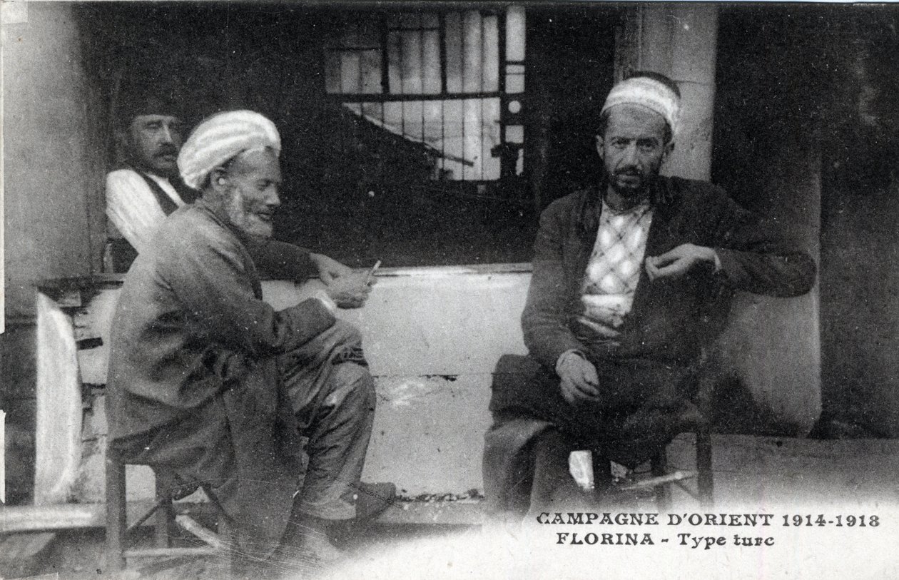 Szerbia, Florina: Török férfiak - Képeslap 1914-1918 alkotó: William M. Timlin