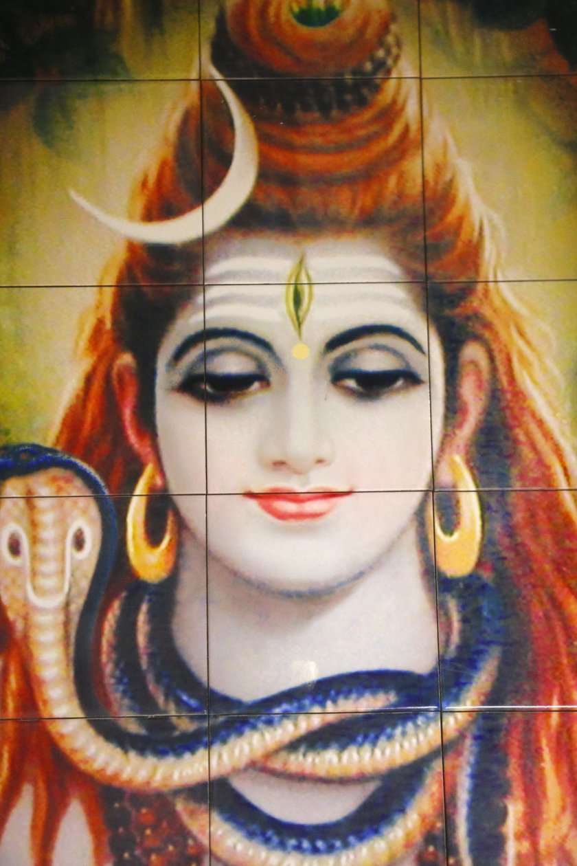 Shree hindu templom, Leicester. Shiva mozaik. Egyesült Királyság alkotó: Unbekannt