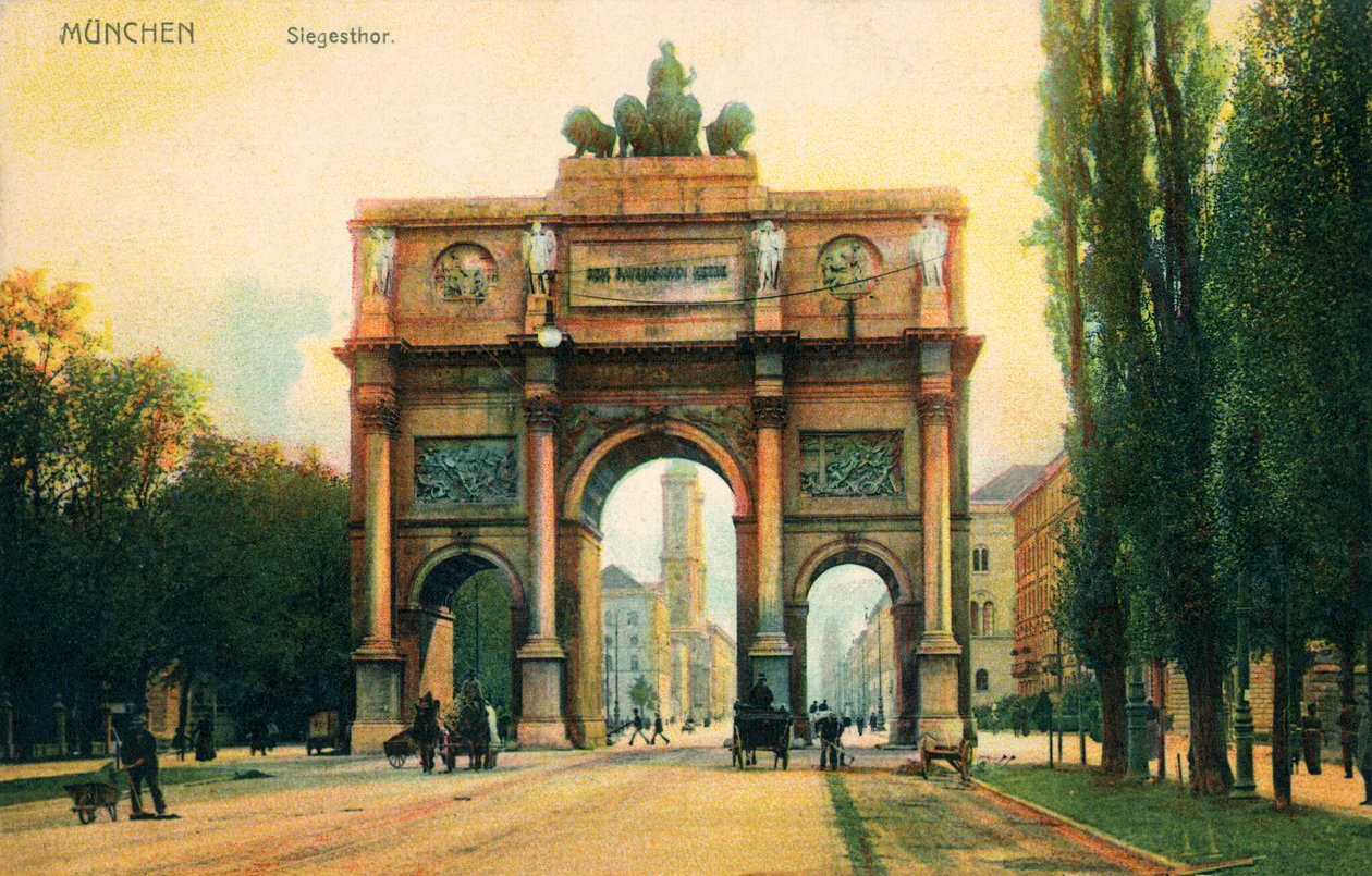 Siegestor (Győzelmi kapu), 19. század vége (nyomtatás) alkotó: Unbekannter Künstler