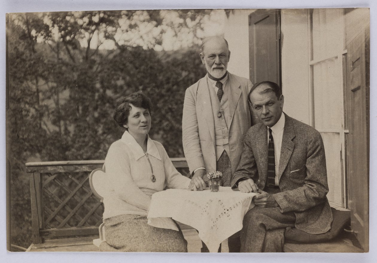 Sigmund Freud és Horace W. és Anjelika Frink, 1920 körül (f/w fotó) alkotó: Unbekannt