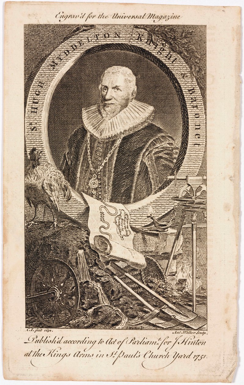 Sir Hugh Myddelton, walesi ötvös és mérnök, 1620-as évek alkotó: Unbekannt