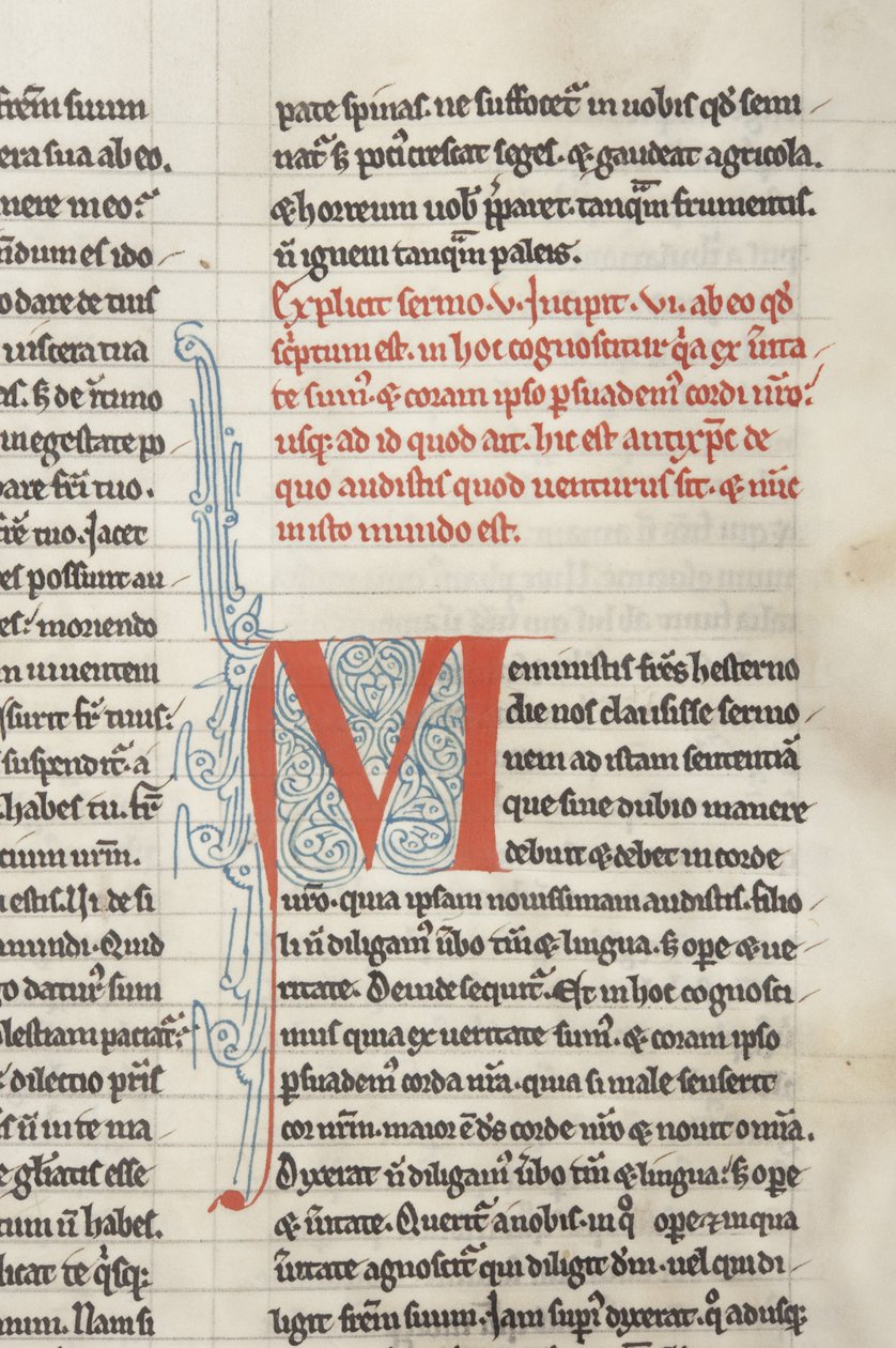 Hippói Szent Ágoston „Opera”, Fol 128 recto, részlet, 1200 körül (toll és tinta pergamenen) alkotó: Unbekannt