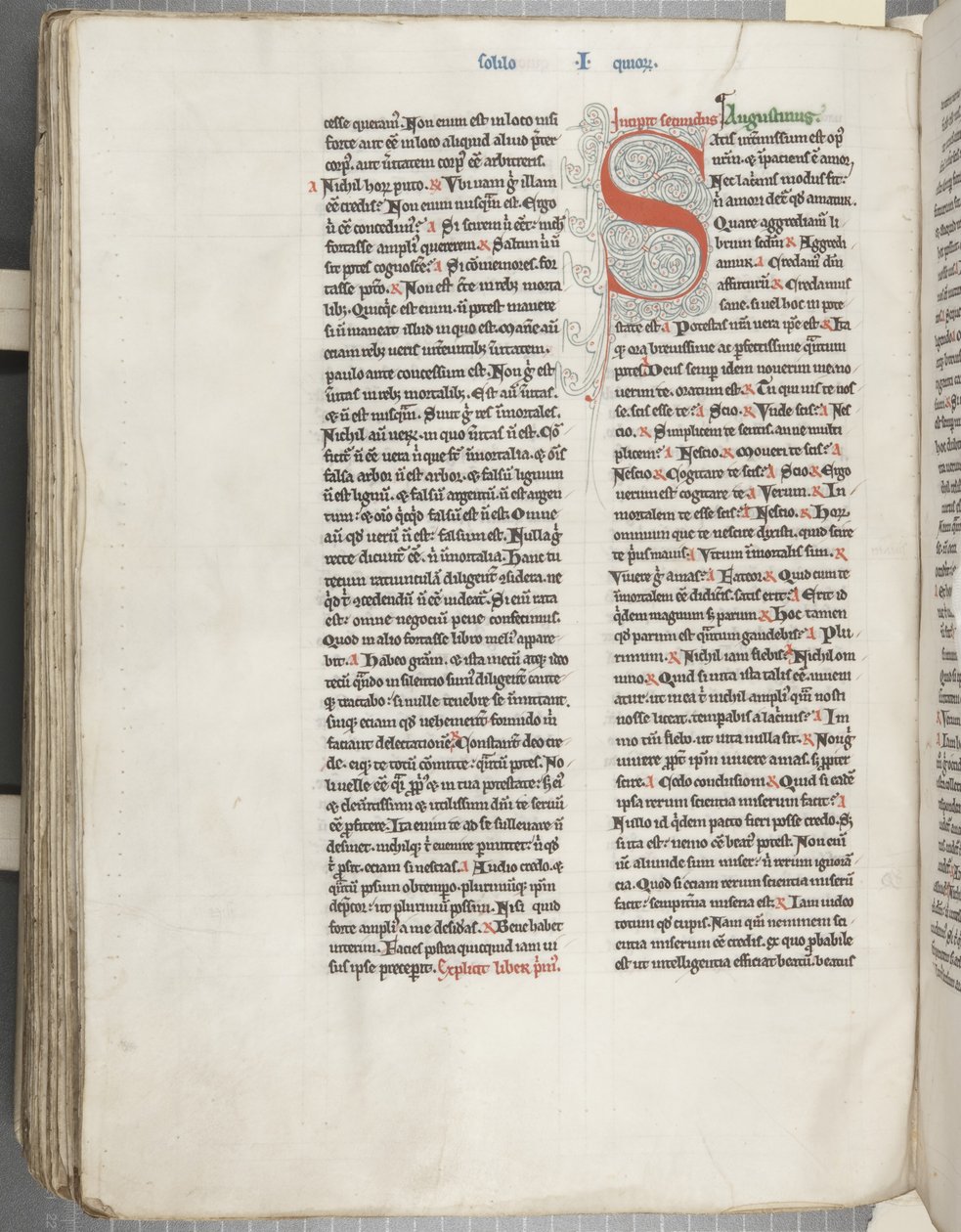 Hippo Szent Ágoston „Opera”, Fol 151 verso, 1200 körül (toll és tinta pergamenen) alkotó: Unbekannt