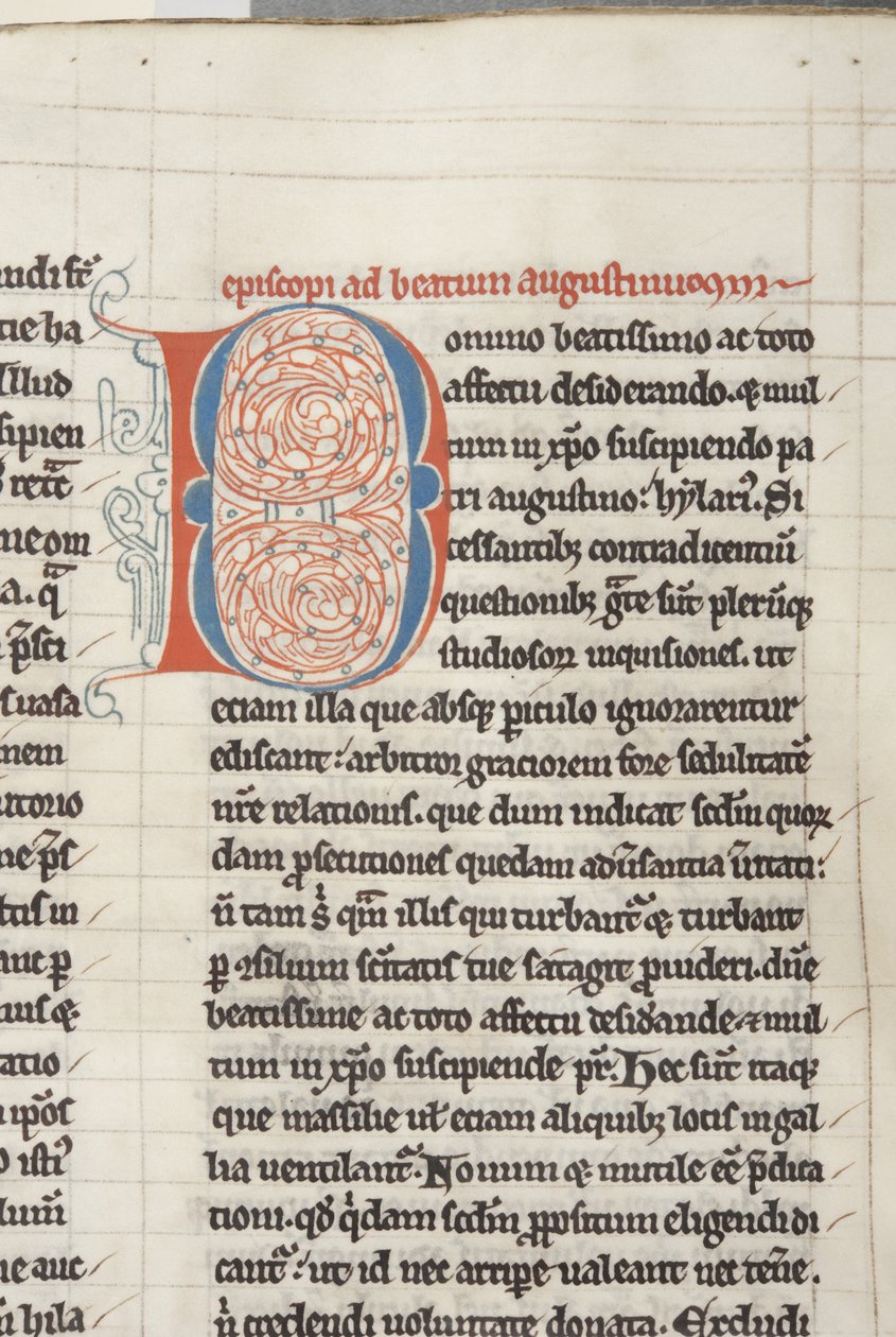Hippo Szent Ágoston „Opera”, Fol 18 recto, részlet, 1200 körül (toll és tinta pergamenen) alkotó: Unbekannt