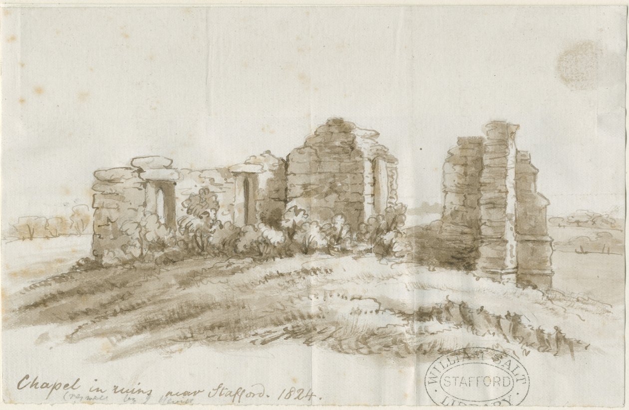 Stafford – Creswell Chapel: toll- és mosórajz, 1824 alkotó: Unbekannt