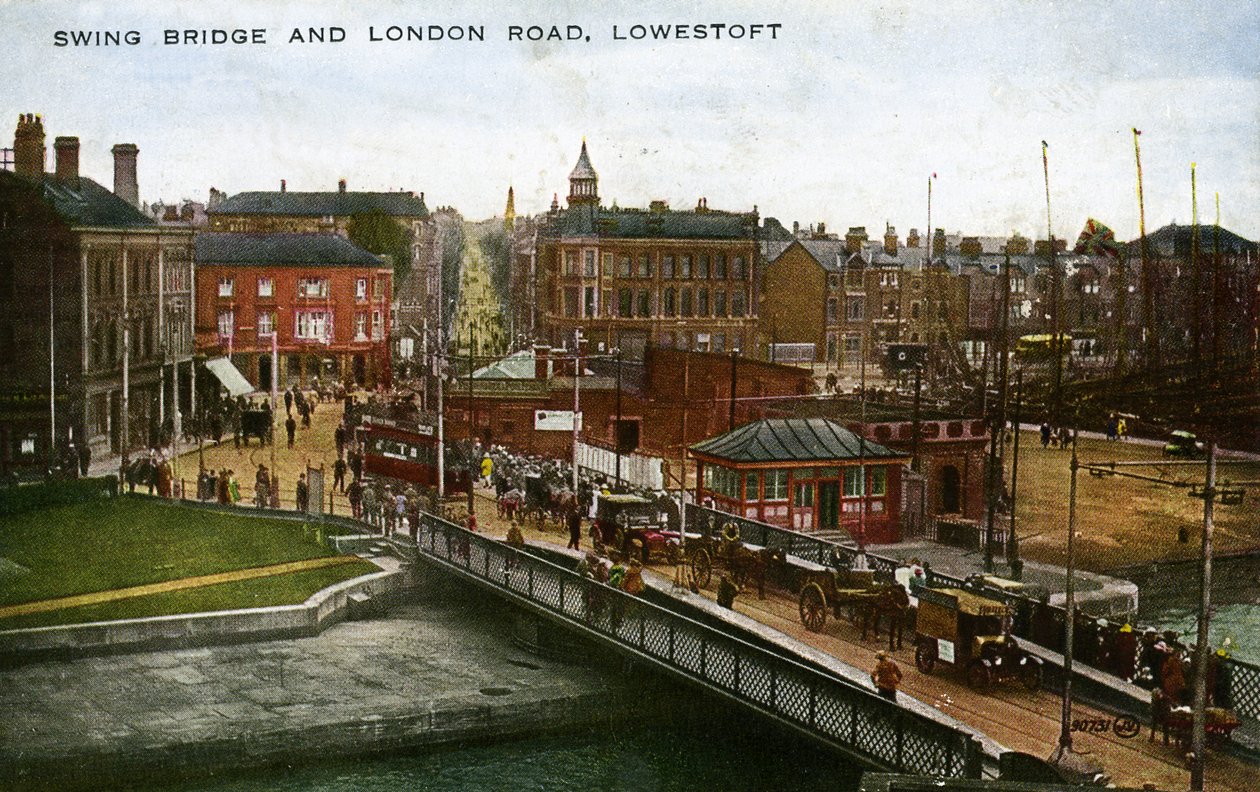 Swing Bridge és London Road, Lowestoft alkotó: Unbekannter Künstler