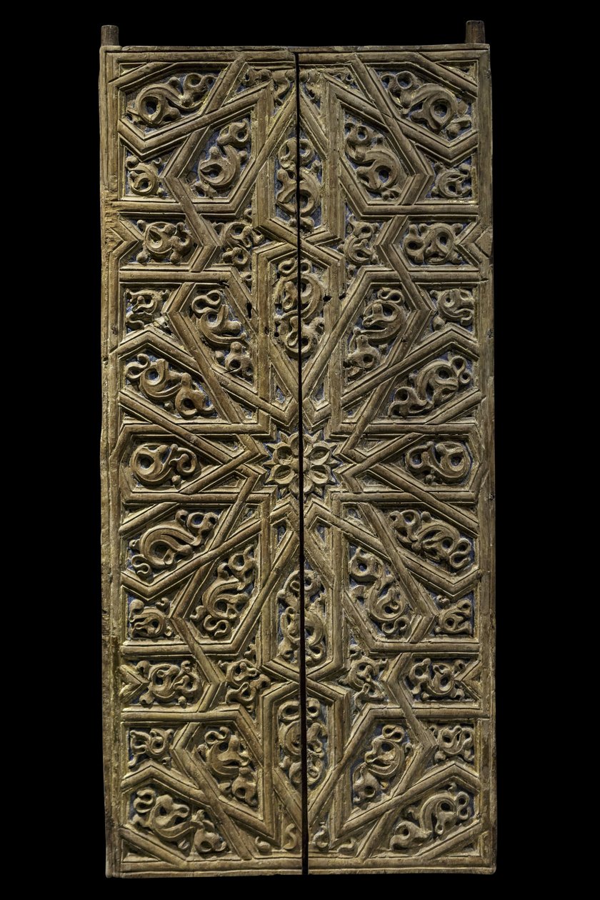 Tabernákulum ajtaja. Spanyolország, 1450-1500 körül. Faragott és festett fa. Musee du Louvre alkotó: William M. Timlin