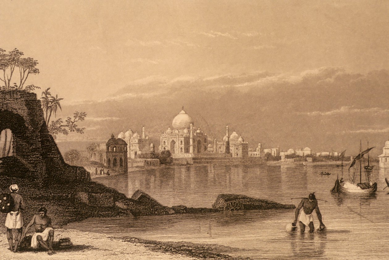 Taj Mahal, Agra, Uttar Pradesh, India (metszet) alkotó: Unbekannter Künstler