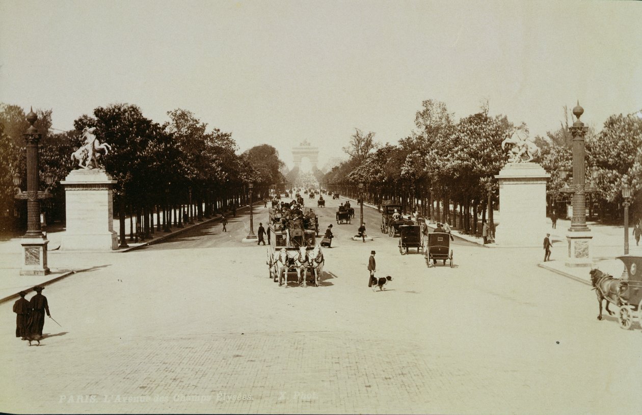 A Champs Elysees, Párizs (szépia fotó) alkotó: Unbekannt