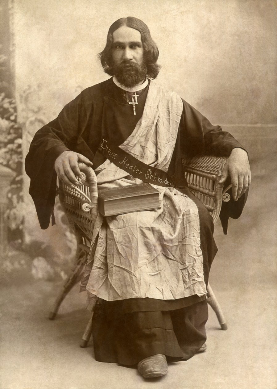 Az isteni gyógyító Schrader, Temple, Texas, 1888 körül (fekete-fehér fotó) alkotó: Unbekannt