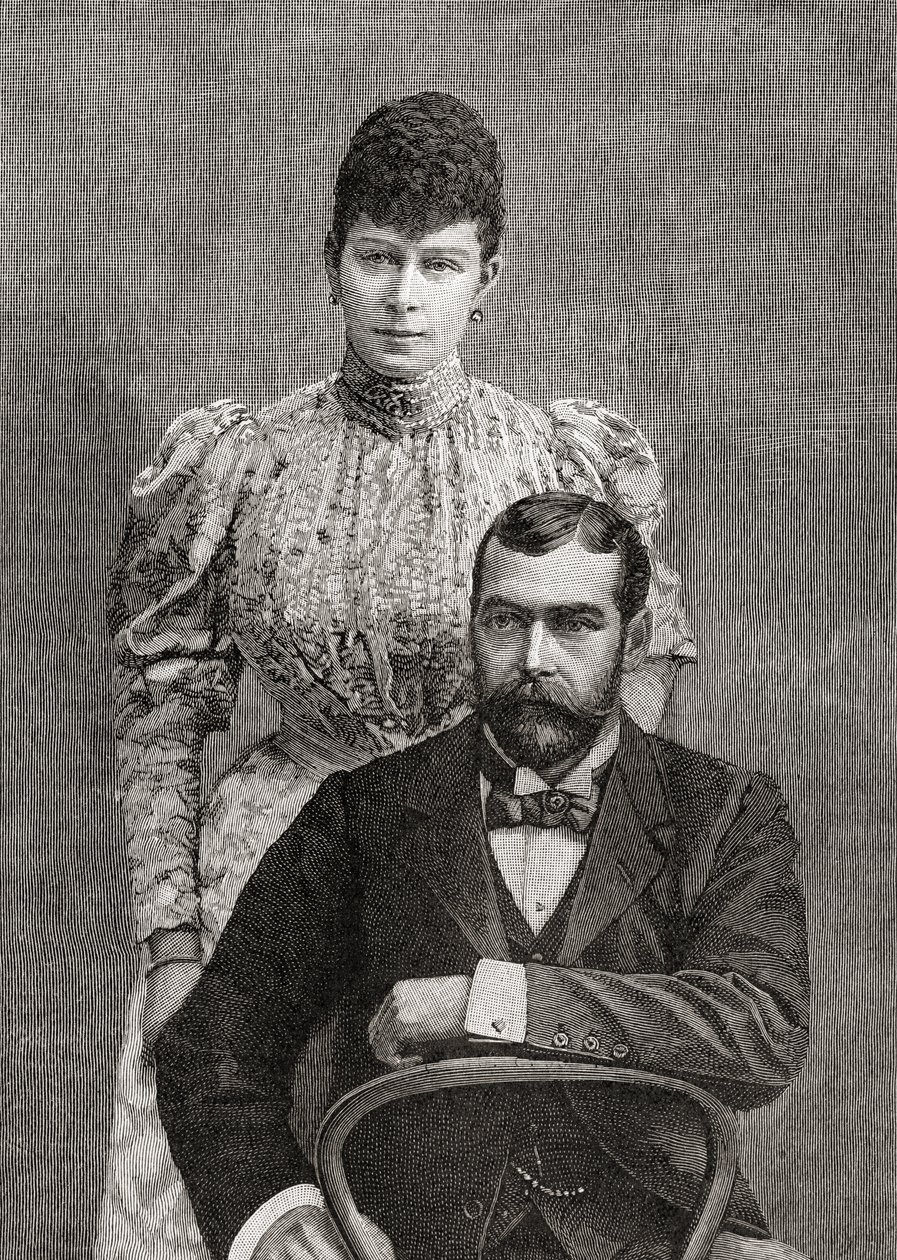 Cornwall hercege és hercegnője, V. György és felesége, Tecki Mária. alkotó: Unbekannt
