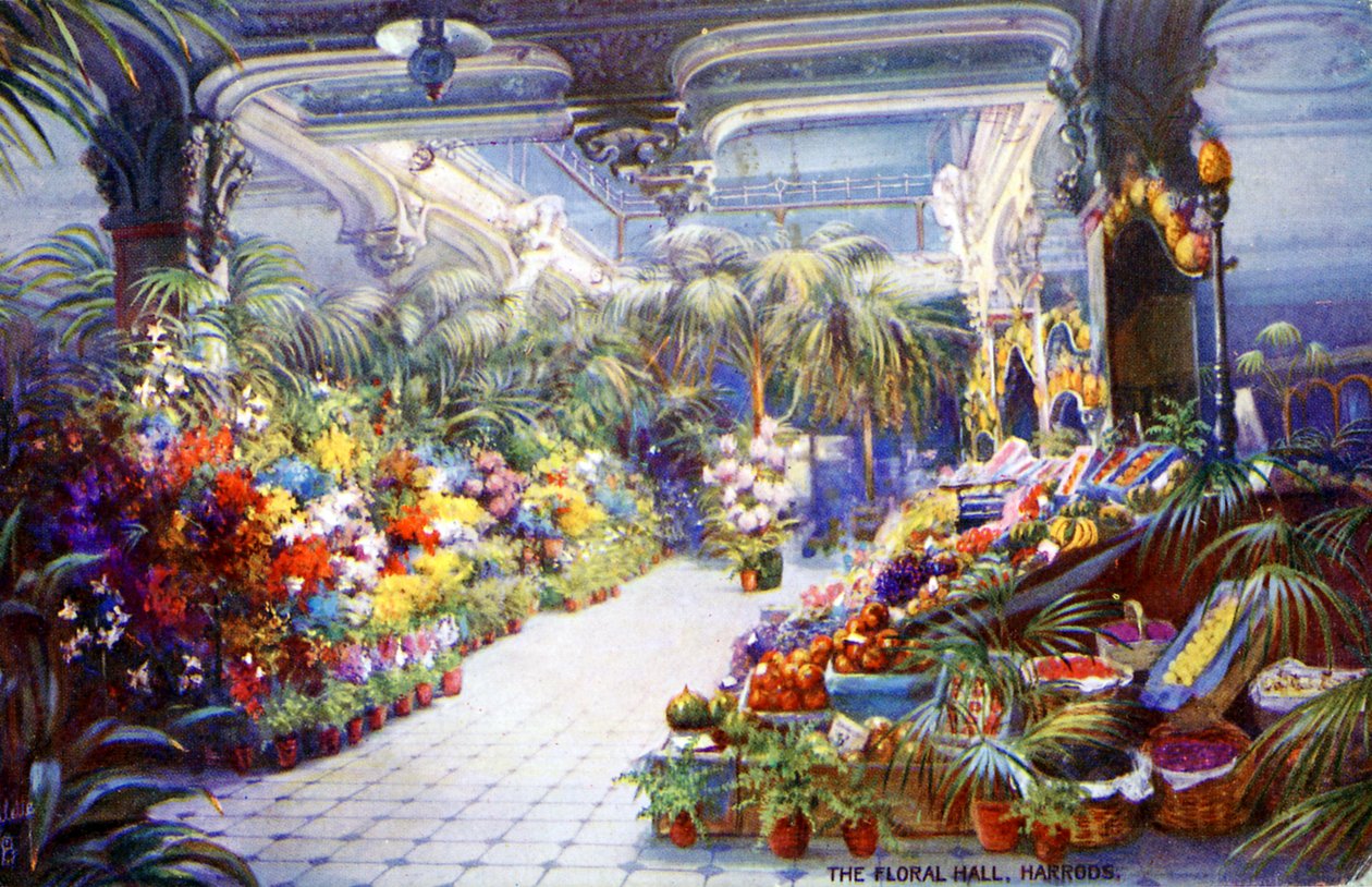 A Harrods virágcsarnoka, 1916 körül alkotó: Unbekannter Künstler