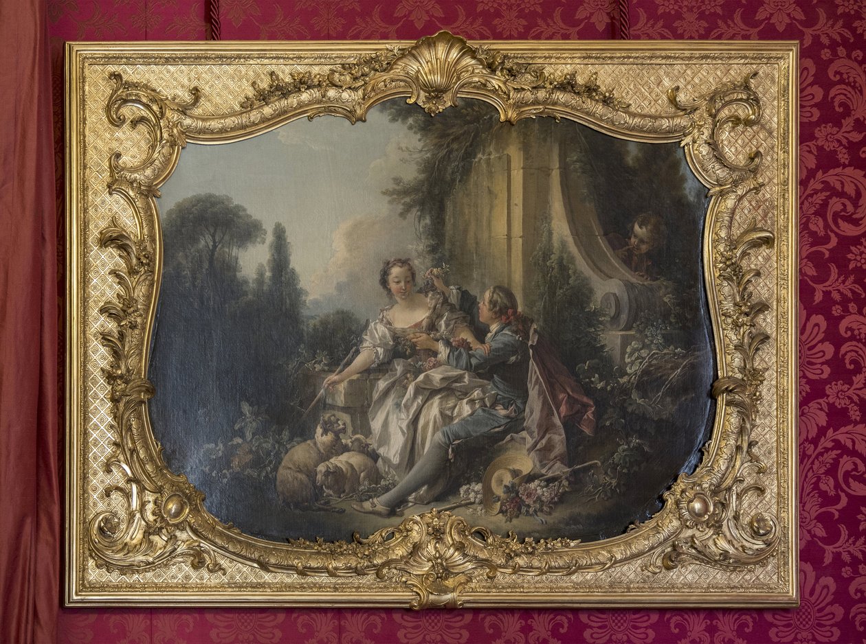 A vitéz lelkész vagy a füzér. Francois Boucher (1703-1770) festménye. Hercegnő felvonulása vagy díszterme. Hotel de Soubise, Párizs alkotó: Unbekannt