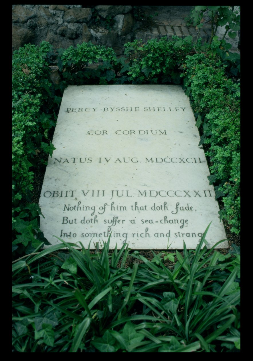 Percy Bysshe Shelley (1792-1822) sírja (f/w fotó) alkotó: Unbekannt