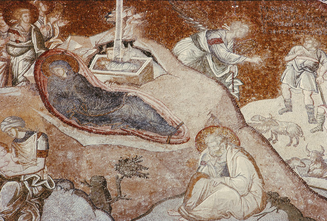 Születés, a Chora kolostorból, bizánci, 14. század körül (mozaik) (részletesen lásd: 119256) alkotó: Unbekannt