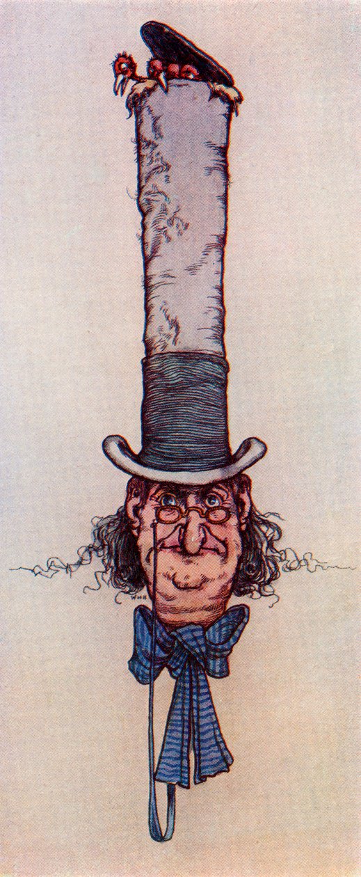 A fészek. W. Heath Robinson képéről, Marie-José hercegnő gyermekkönyve című, 1916-ban megjelent könyvéből. alkotó: Unbekannter Künstler