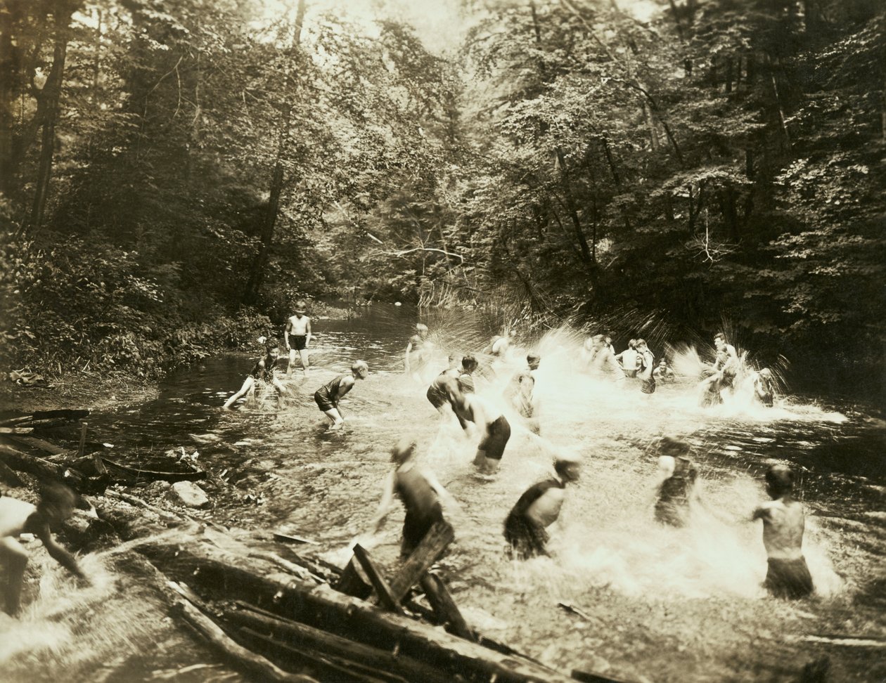 The Old Swimming Hole, Egyesült Államok, 1920 körül (f/w fotó) alkotó: William M. Timlin