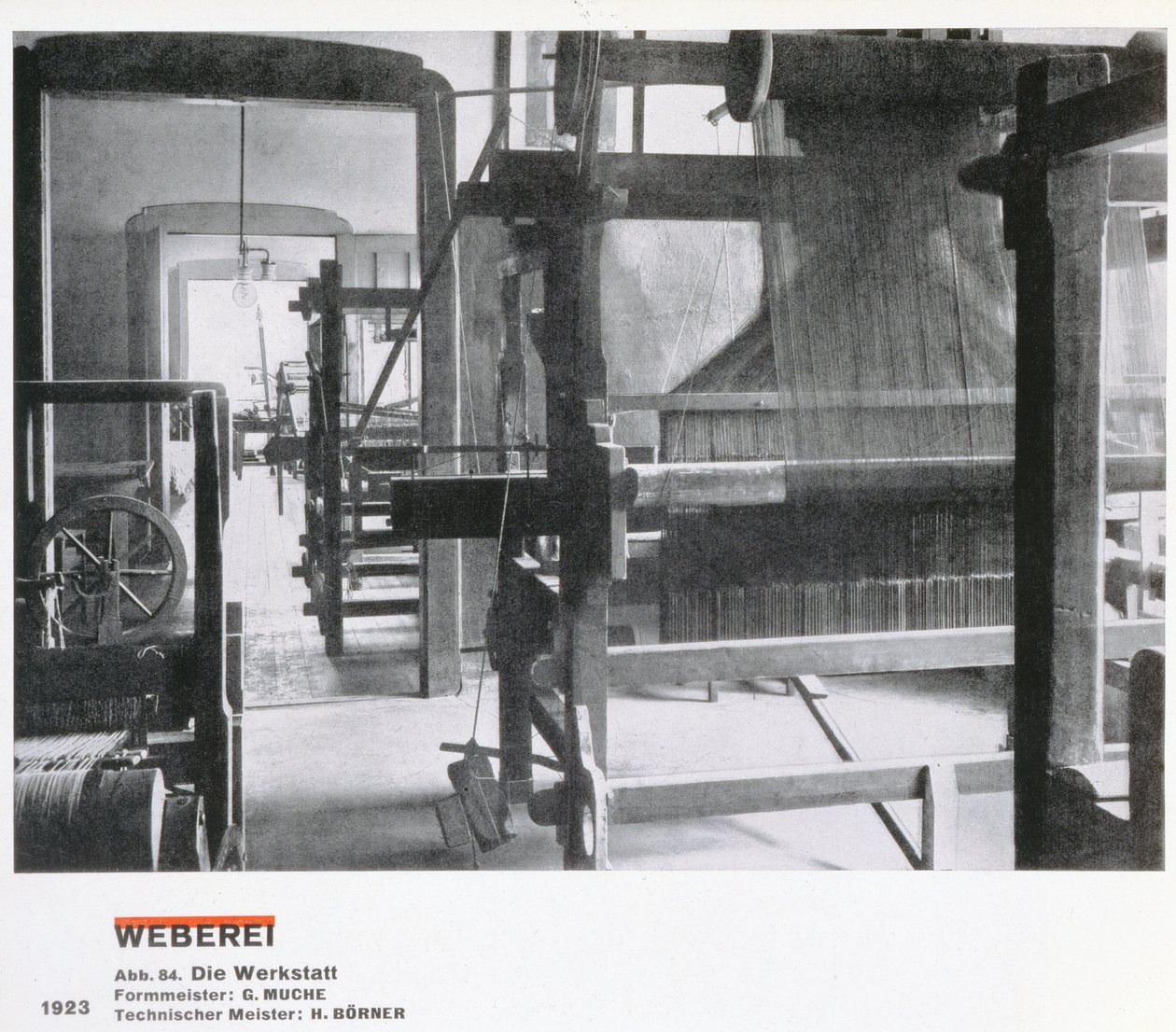 A szövőműhely, a weimari Bauhaus műhelyeiből alkotó: Unbekannt