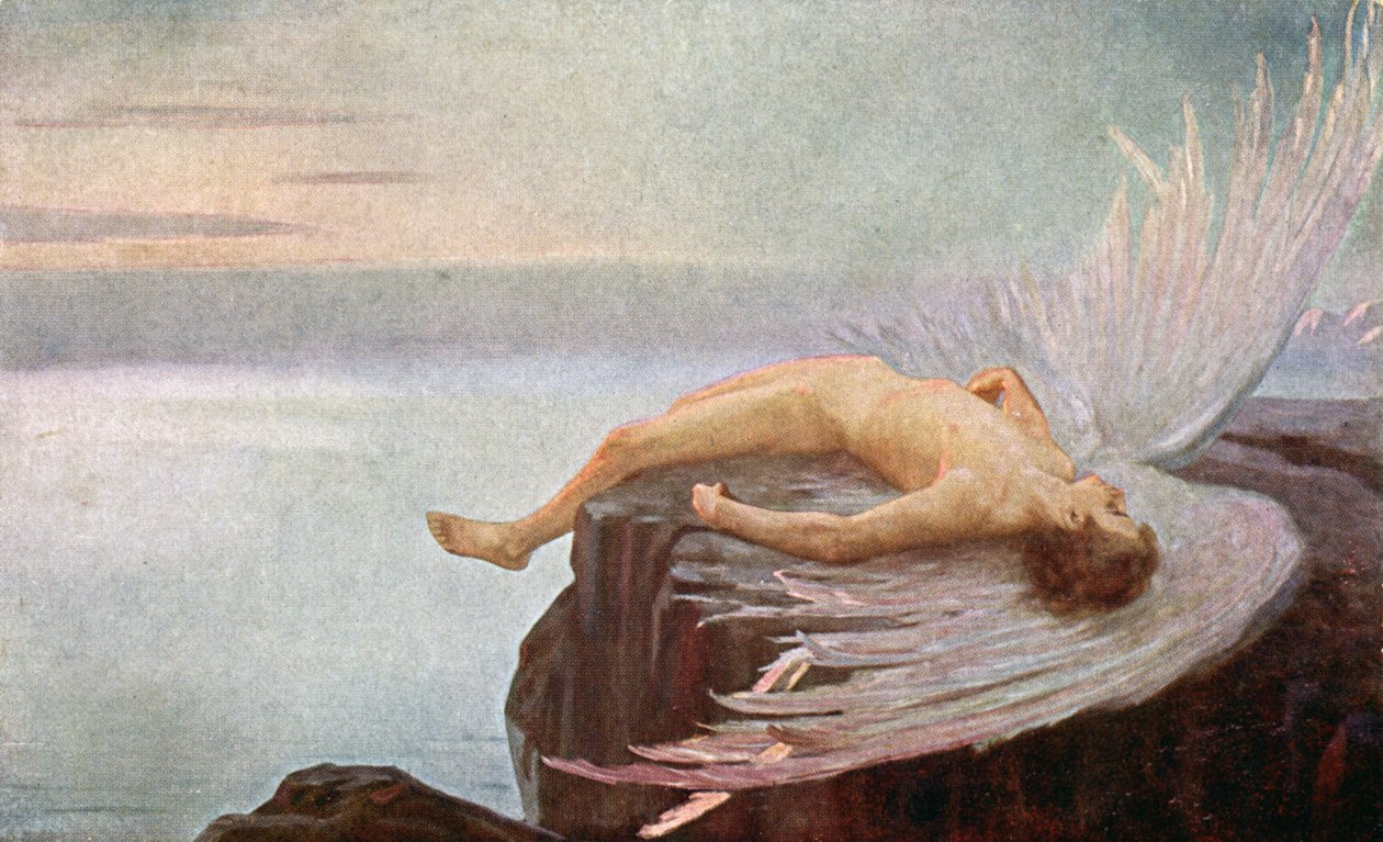 Ikarosz bukása. Illusztráció: E. N. Klakatschewa, Magyarország alkotó: Unbekannter Künstler