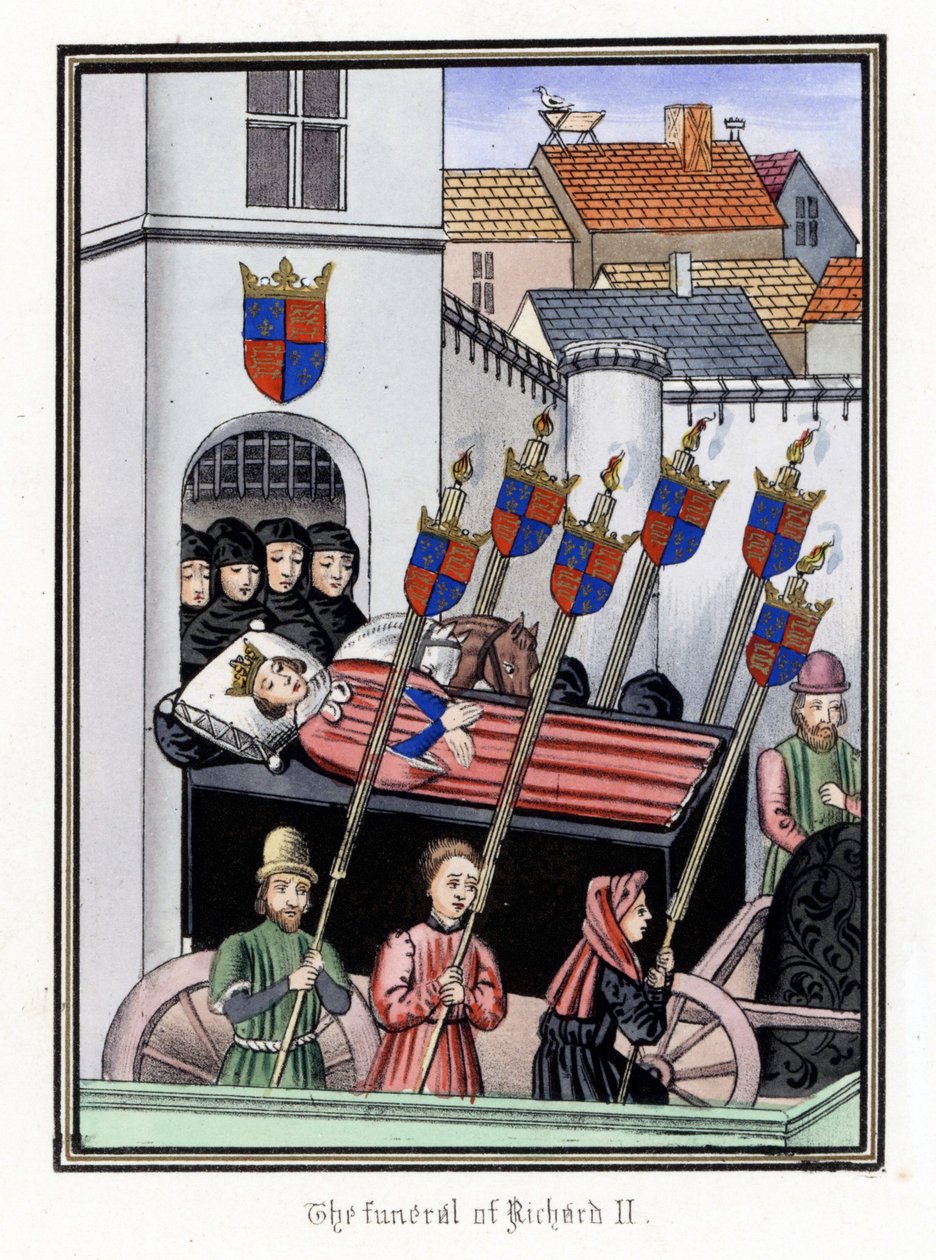 II. Richárd angol király (1367-1400) gyászkísérete a pontefraki kastélyból a londoni Szent Pál székesegyházba (Anglia) alkotó: Unbekannter Künstler