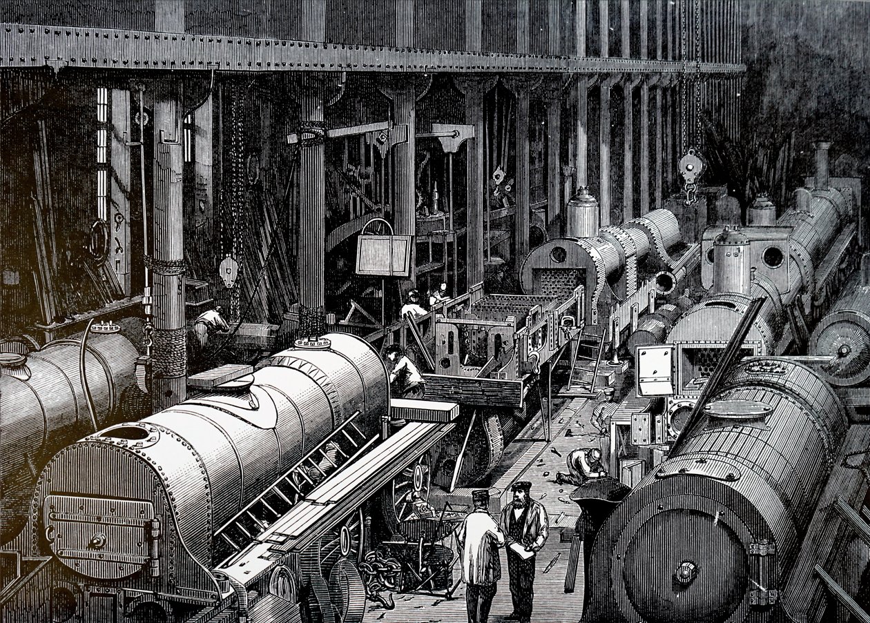 A Robert Stephenson and Company gyártópadlója. alkotó: Unbekannt