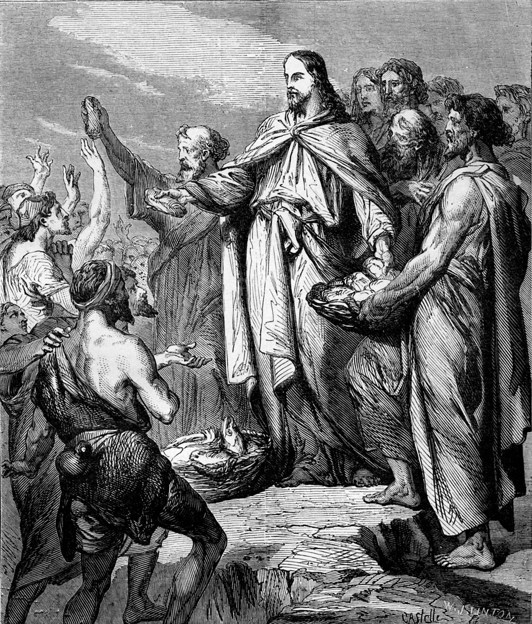 A kenyerek és halak csodája - Biblia alkotó: Unbekannter Künstler
