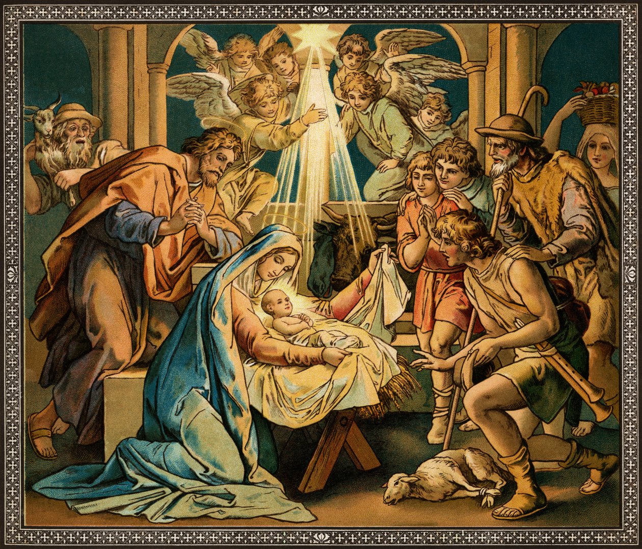 A születés - Madonna és gyermeke - Újszövetség alkotó: Unbekannter Künstler