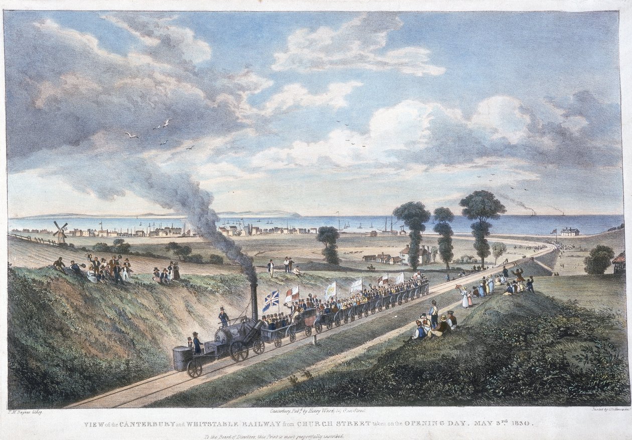 A Canterbury and Whitstable Railway megnyitása, Kent, 1830. május 3. alkotó: Unbekannt