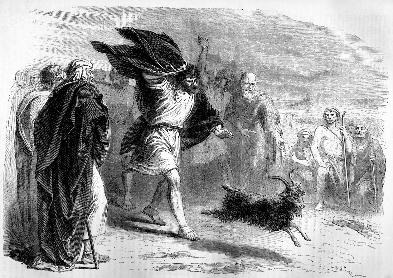 A pusztába küldött bűnbak - Biblia alkotó: Unbekannter Künstler