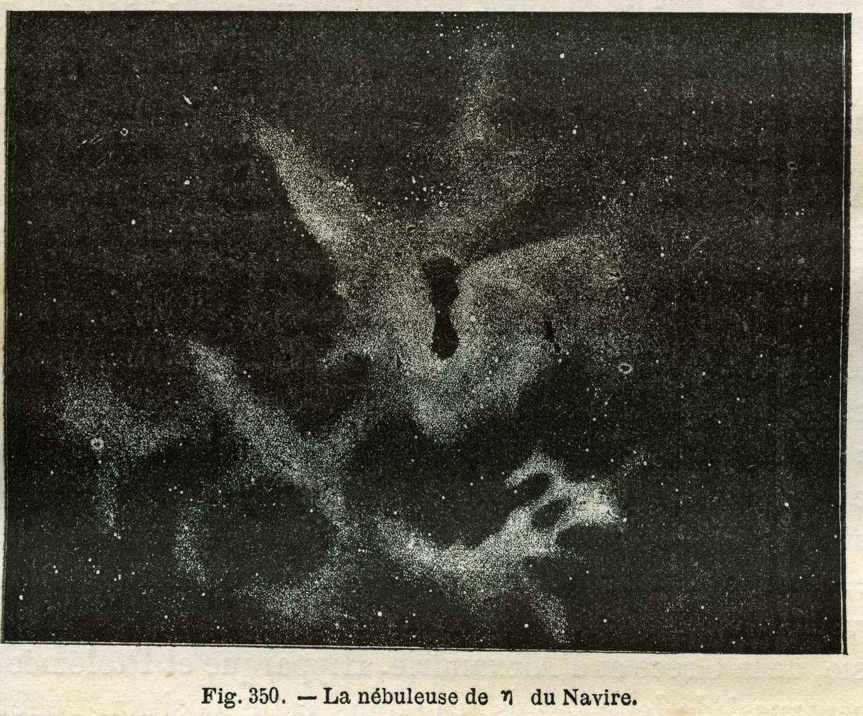 A hajó ködje. Metszet Camille Flammarion „Az ég csillagai és egyéb érdekességei” című művéből alkotó: Unbekannt