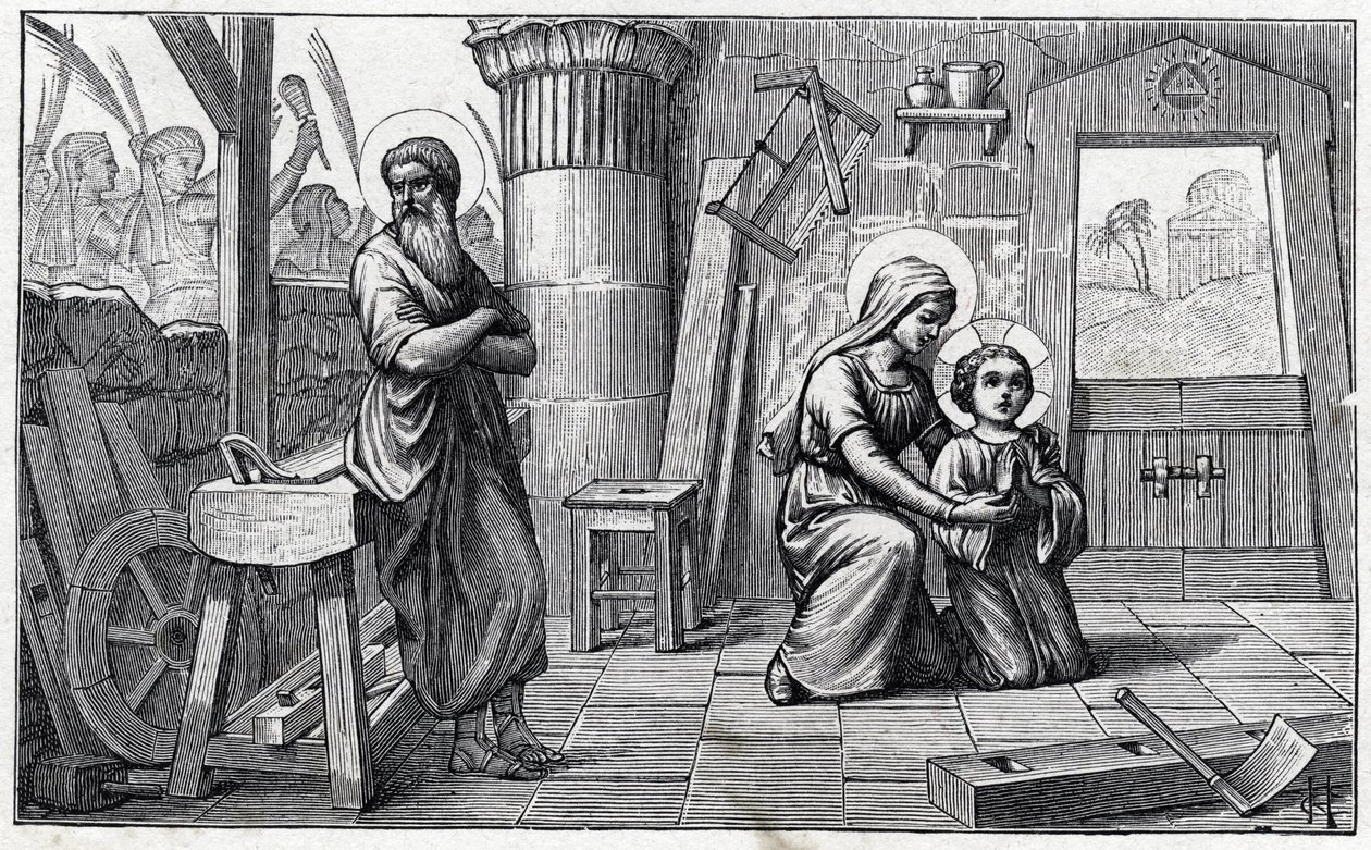 Egyiptomban való tartózkodás. A gyermek Jézus ábécéje. 1932-es kiadás. Fafaragványok szignált H G. Magángyűjtemény alkotó: Unbekannter Künstler