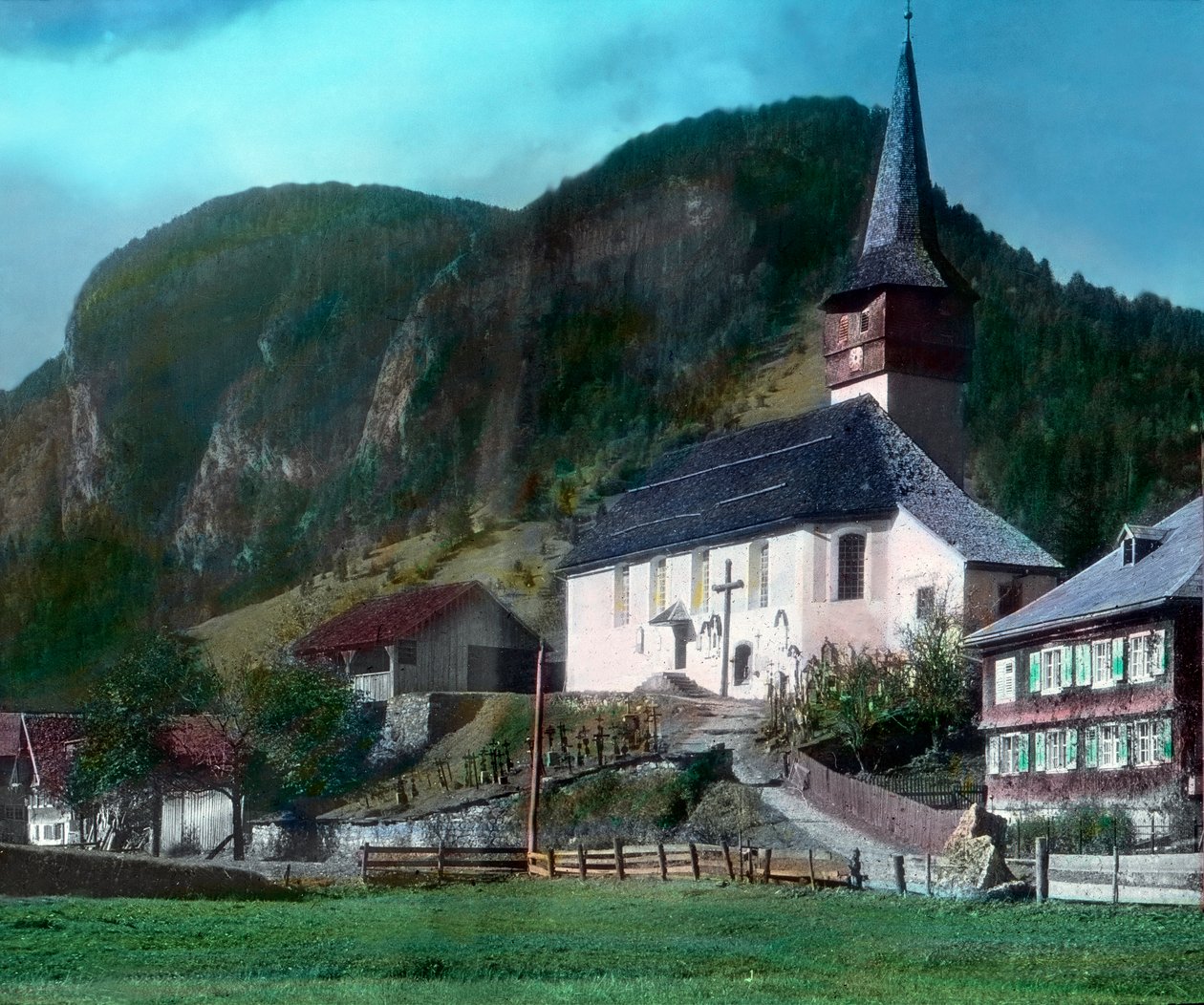 The town of Reuthe near Bregenz alkotó: Unbekannter Künstler