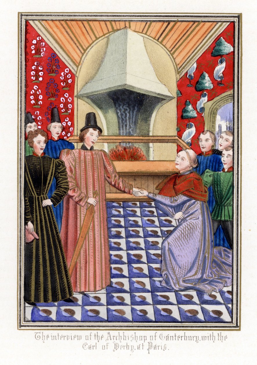 Thomas Arundel (1353-1414), Cantorbery érseke, találkozott Henri Bolingbroke-kal (IV. Henrik angol király). alkotó: Unbekannter Künstler
