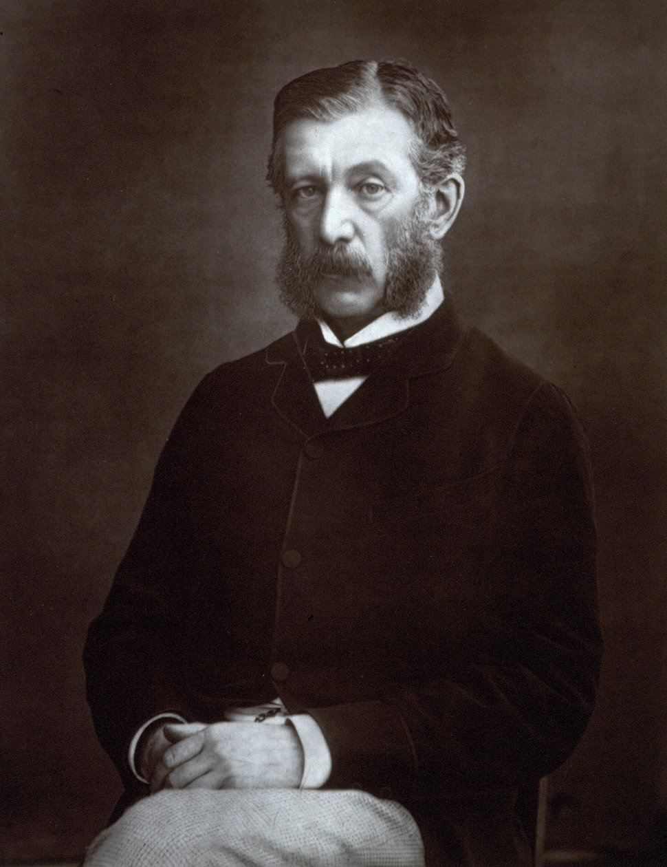 Sir James Fergusson, Bombay kormányzójának, Sir James Fergusson skót főhivatalnok háromnegyedes portréja. alkotó: Unbekannter Künstler