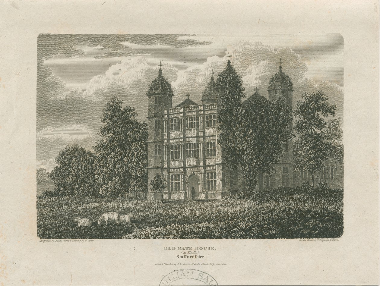Tixall Hall – Gatehouse: metszet, 1775. november 25 alkotó: Unbekannt