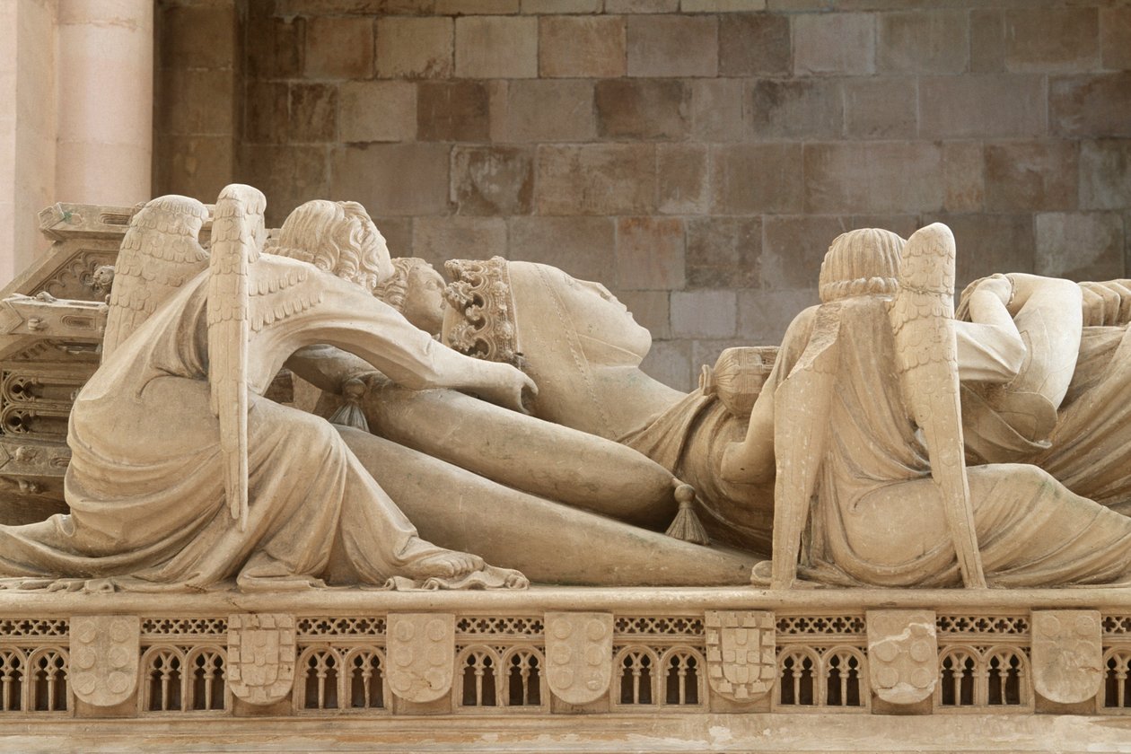 Ines de Castro (1320-1355) sírja, Alcobado kolostor, Portugália alkotó: Benjamin Baud