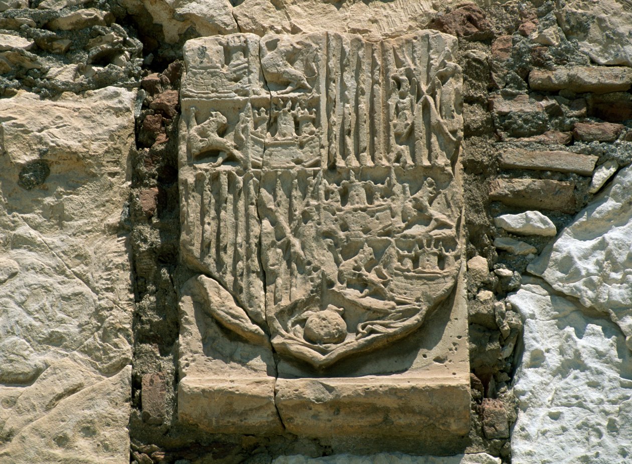 Homage tornya, Almeria Alcazaba, Andalúzia. Részlet. alkotó: William M. Timlin