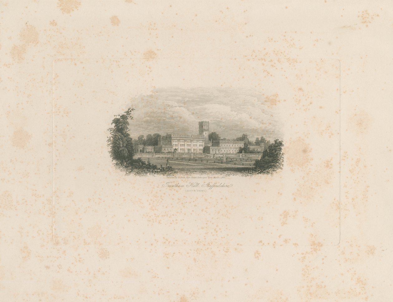 Trentham Hall: acélmetszet alkotó: Unbekannt