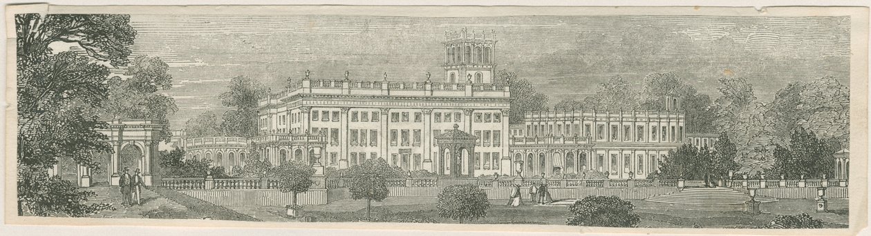Trentham Hall: fametszet, és [?19. század közepe] alkotó: Unbekannt