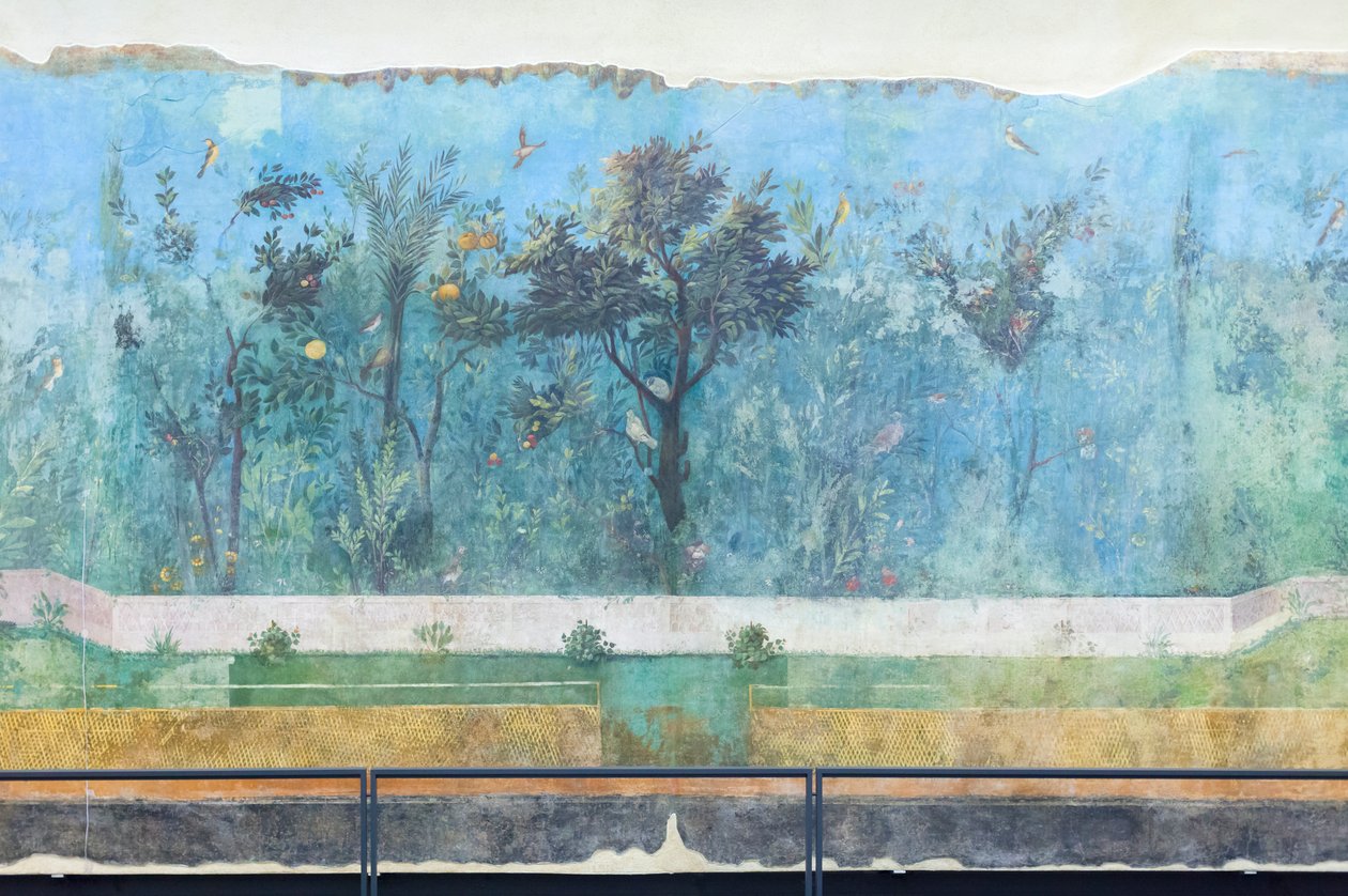 Livia házának triklinium, freskó, ie 20-10, Római Nemzeti Múzeum (museo nazionale romano), Róma, Olaszország alkotó: Unbekannter Künstler