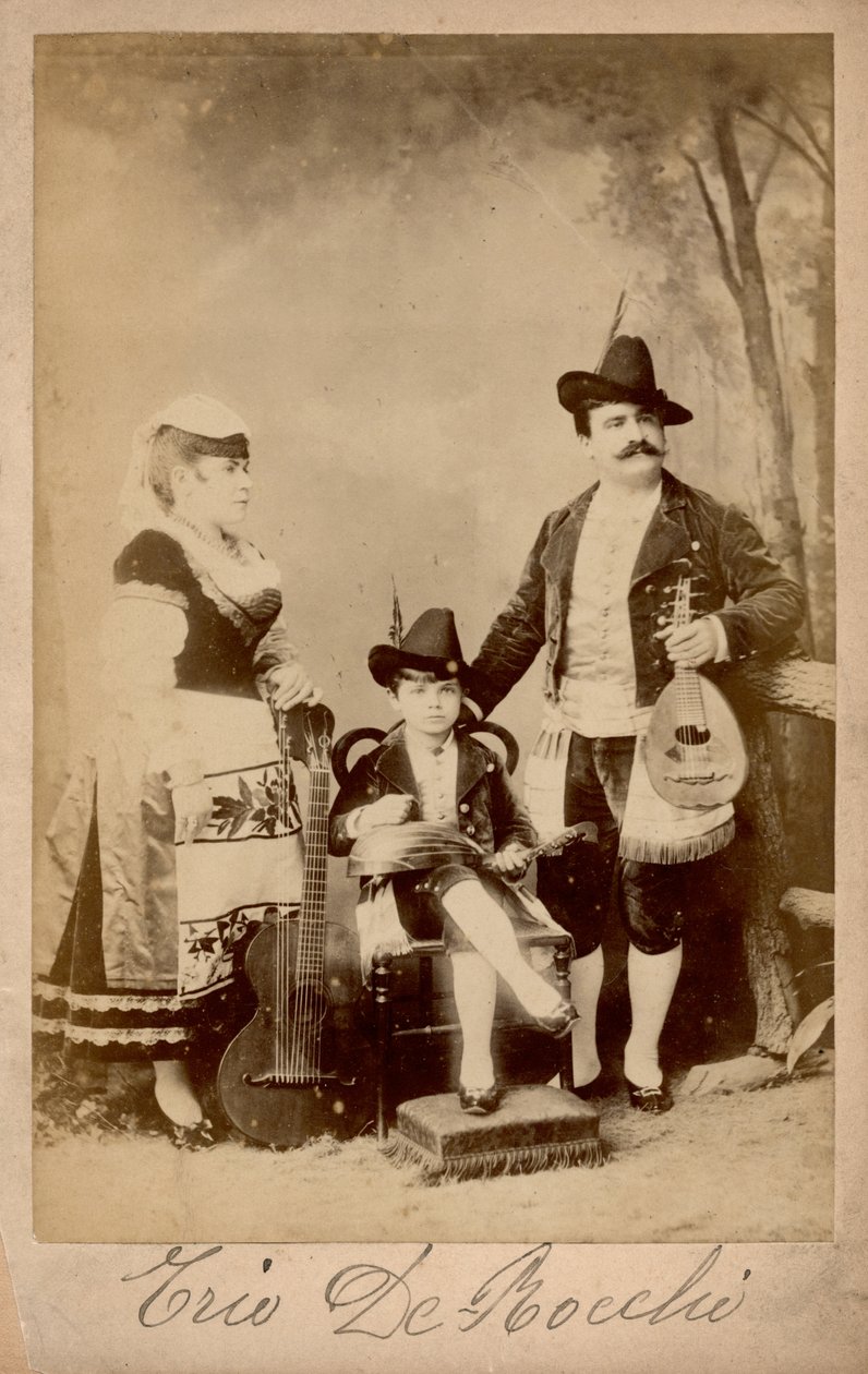 Bocchi Trio, Lombardia, 1880 körül (f/w fotó) alkotó: Unbekannter Künstler