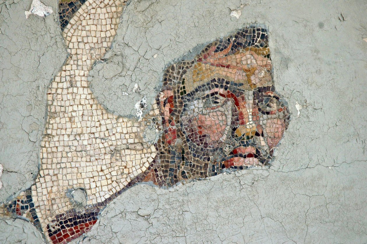 Two Athletes Mosaic, Samandagiból, Törökországból alkotó: Unbekannt