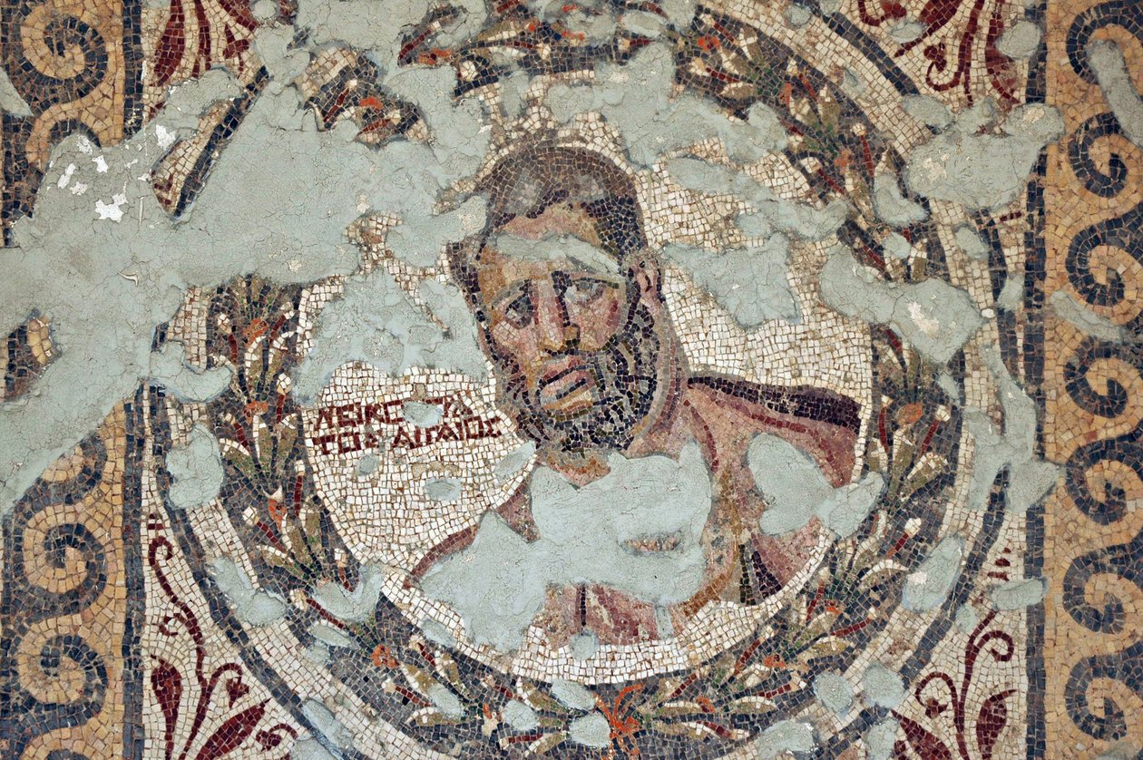 Two Athletes Mosaic, Samandagiból, Törökországból alkotó: Unbekannt