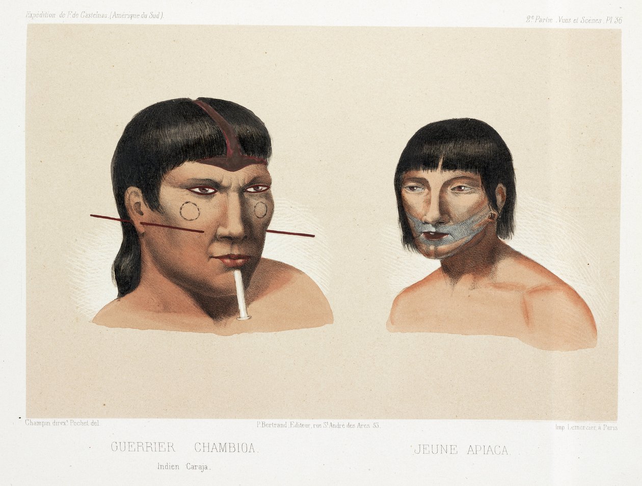 Két dél-amerikai indián, 1843-1847 alkotó: Unbekannt