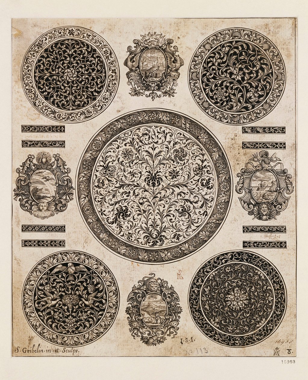 Egyesült Királyság, London, Tanulmány díszítő rajzhoz óratokon alkotó: Benjamin Baud