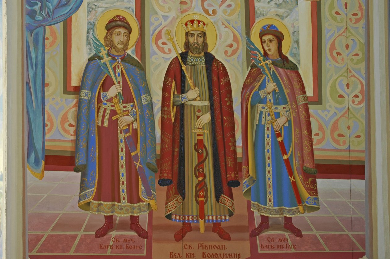 Ukrajna, Kijev, Szent Mihály ortodox kolostor (orig1108, rekonstrukció 2001), külső freskó alkotó: Unbekannt